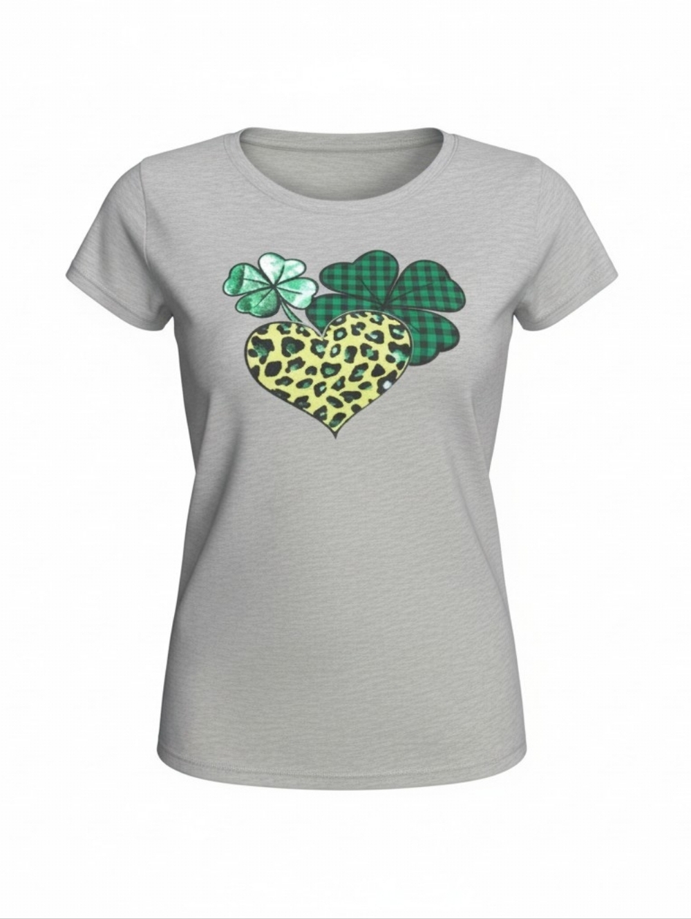 St. Patrick’s Day Shamrock Heart Graphic Tee Size Small
